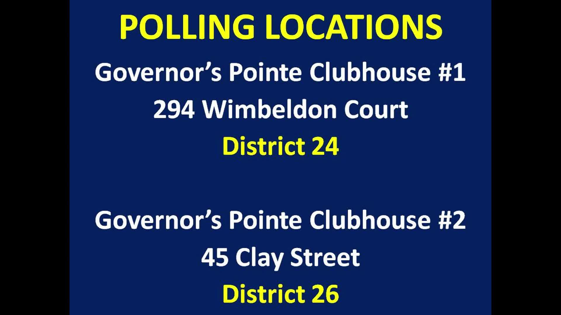 November 8 General Election Polling Locations Township of North Brunswick