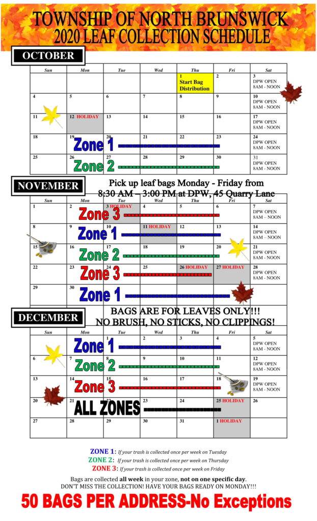 2020 leaf collection schedule