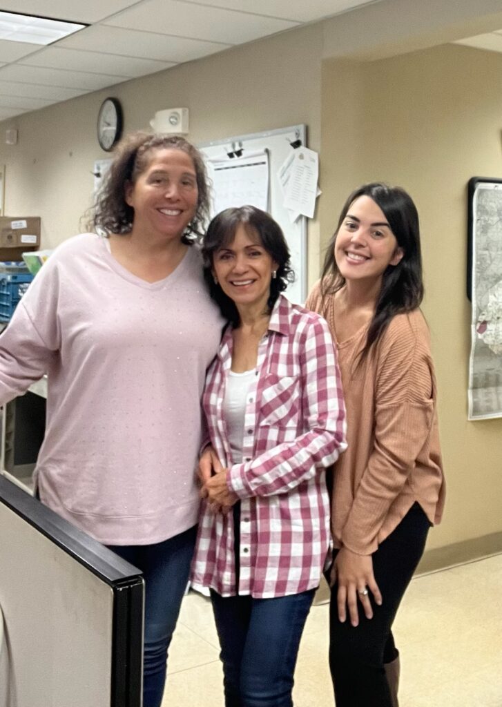 Parks and Rec staff wearing pink in support of Breast Cancer Awareness Month